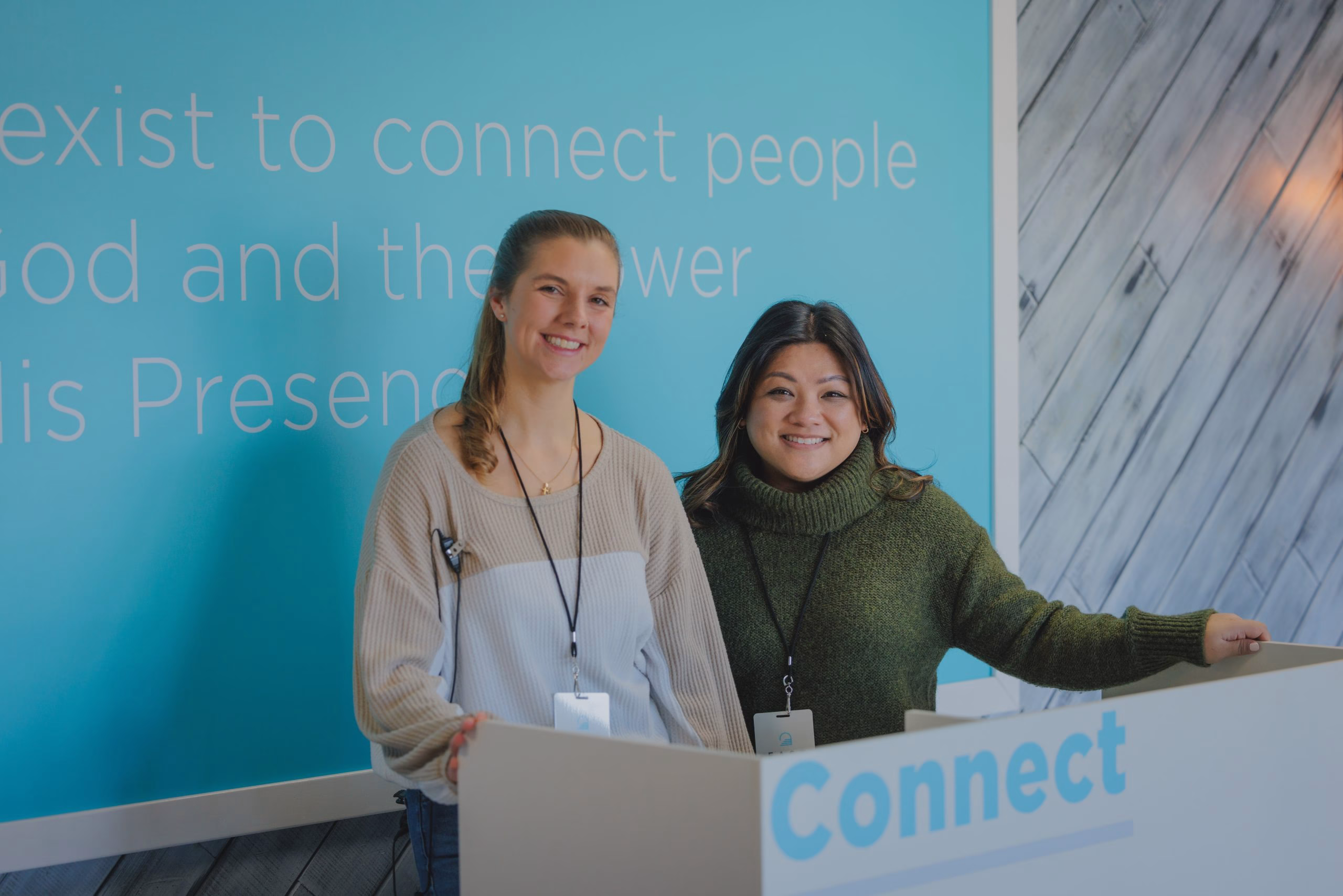 East Gate Church volunteers welcoming people